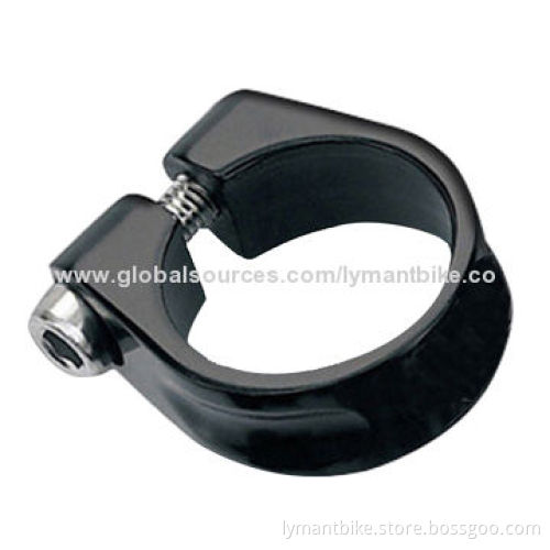 Bicycle extruded seat post clamp for MTB, made of aluminum alloy or carbon fiber, different colors